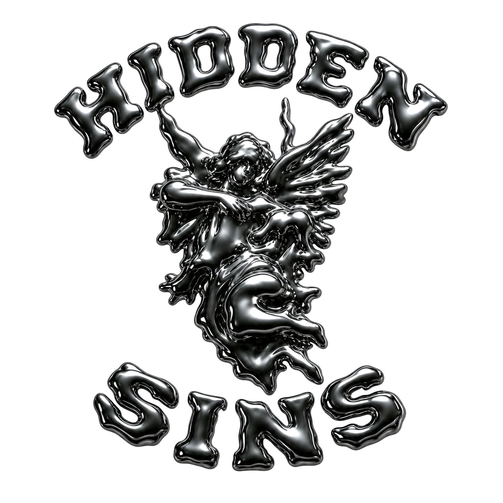 Hidden Sins chrome angel logo